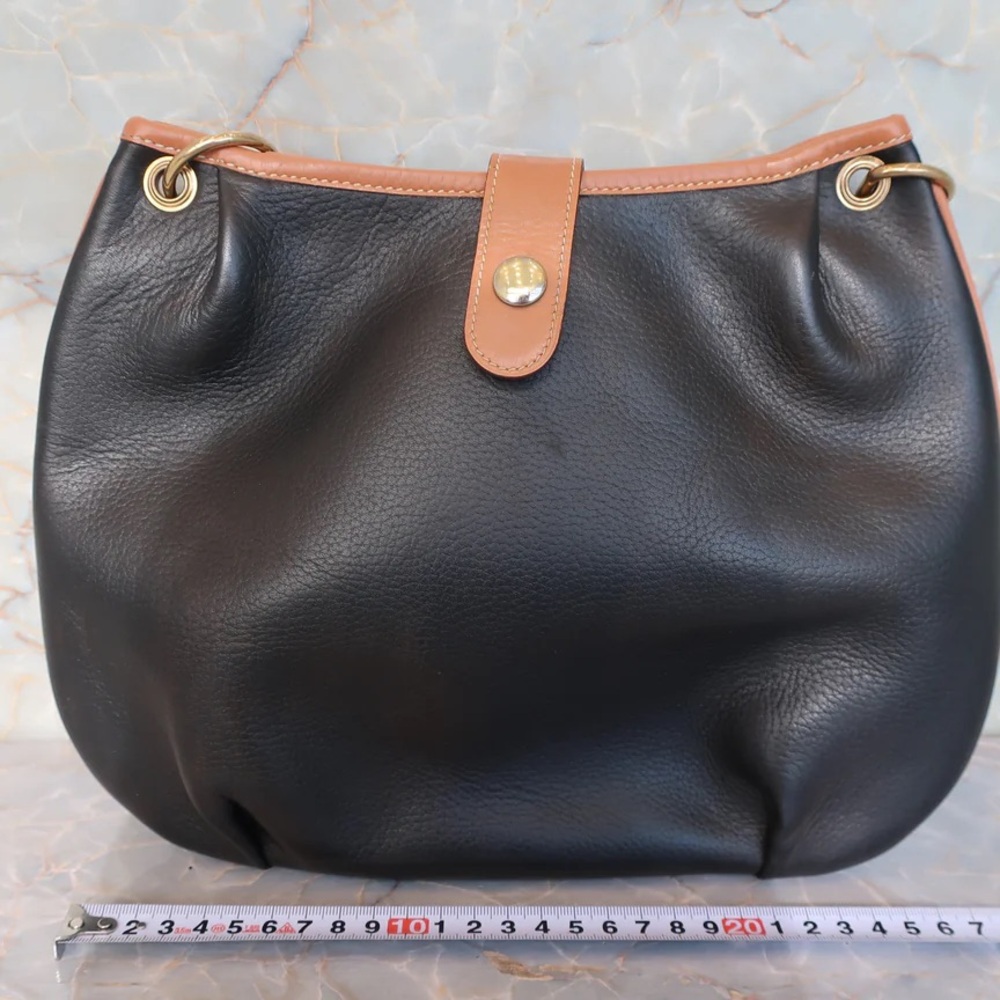 Authentic 1986 vintage Hermes rodeo black and brown leather crossbody bag - Picture 4 of 14